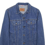 LEVI'S Womens Blue Denim Button Jacket S Cotton Classic Casual Retro