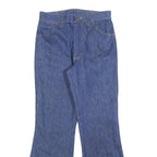 SEDGE FIELD Womens Regular Fit Blue Flared Denim Woven Jeans W30 L30
