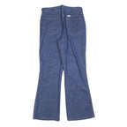 SEDGE FIELD Womens Regular Fit Blue Flared Denim Woven Jeans W30 L30