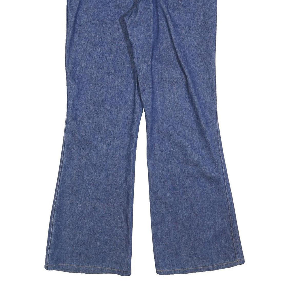 SEDGE FIELD Womens Regular Fit Blue Flared Denim Woven Jeans W30 L30