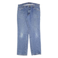 WRANGLER Mens Regular Fit Blue Denim Jeans W36 L34 Classic Cotton Blend Zip