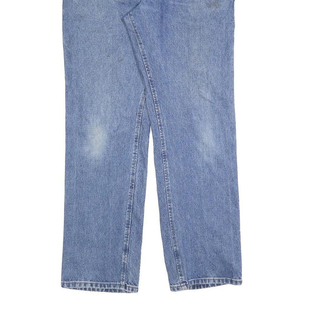 WRANGLER Mens Regular Fit Blue Denim Jeans W36 L34 Classic Cotton Blend Zip