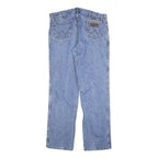 WRANGLER Mens Regular Fit Blue Denim Jeans W36 L34 Classic Cotton Blend Zip