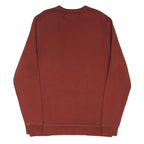LANDS END Mens Maroon Cotton Blend Crew Neck Sweatshirt L Classic Pullover