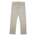 LEVI'S Mens Slim Beige Cotton Blend Zip Trousers W31 L32 Casual Slim Fit