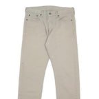 LEVI'S Mens Slim Beige Cotton Blend Zip Trousers W31 L32 Casual Slim Fit