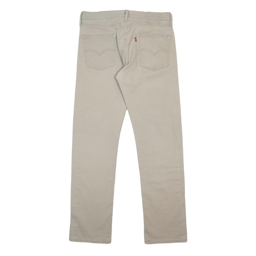 LEVI'S Mens Slim Beige Cotton Blend Zip Trousers W31 L32 Casual Slim Fit