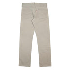 LEVI'S Mens Slim Beige Cotton Blend Zip Trousers W31 L32 Casual Slim Fit