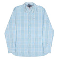 TOMMY HILFIGER Mens Blue Check Shirt M Cotton Casual Classic Fit Long Sleeve