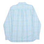 TOMMY HILFIGER Mens Blue Check Shirt M Cotton Casual Classic Fit Long Sleeve