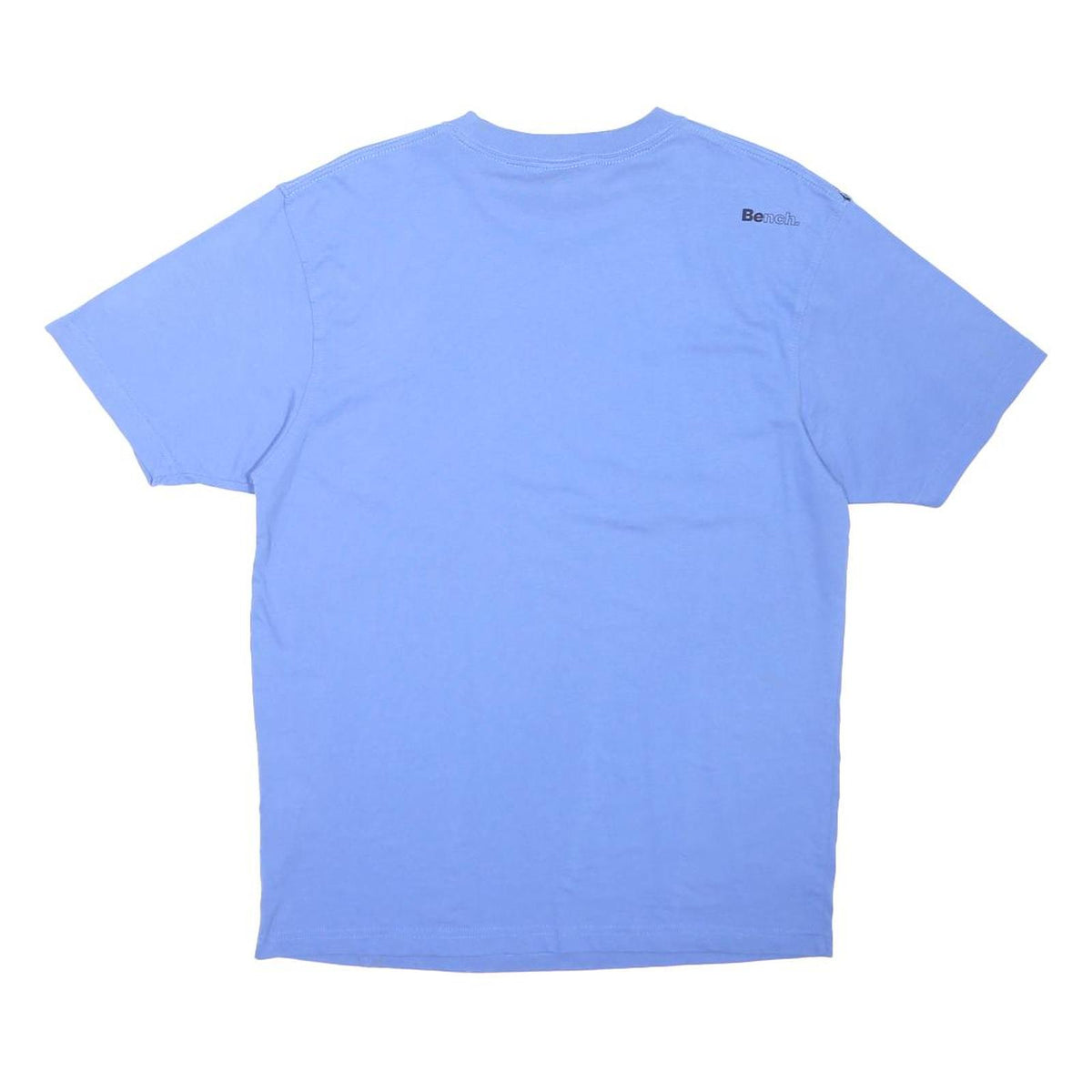 BENCH Mens Blue Graphic T-Shirt M Short Sleeve Crew Neck Cotton Blend Logo Print