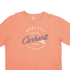 CARHARTT Womens Orange L Graphic T-Shirt Short Sleeve Crew Neck Cotton
