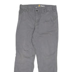 CARHARTT Mens Jeans Grey Relaxed Straight Denim Medium W34 L30 Durable Workwear