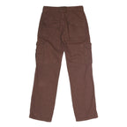 Womens Brown Cotton Blend Regular Straight Jeans W29 L29 Button Cargo Pockets