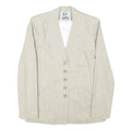 INFO Womens Beige Wool Blend Button Jacket XXS Woven Classic Tailored