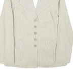 INFO Womens Beige Wool Blend Button Jacket XXS Woven Classic Tailored