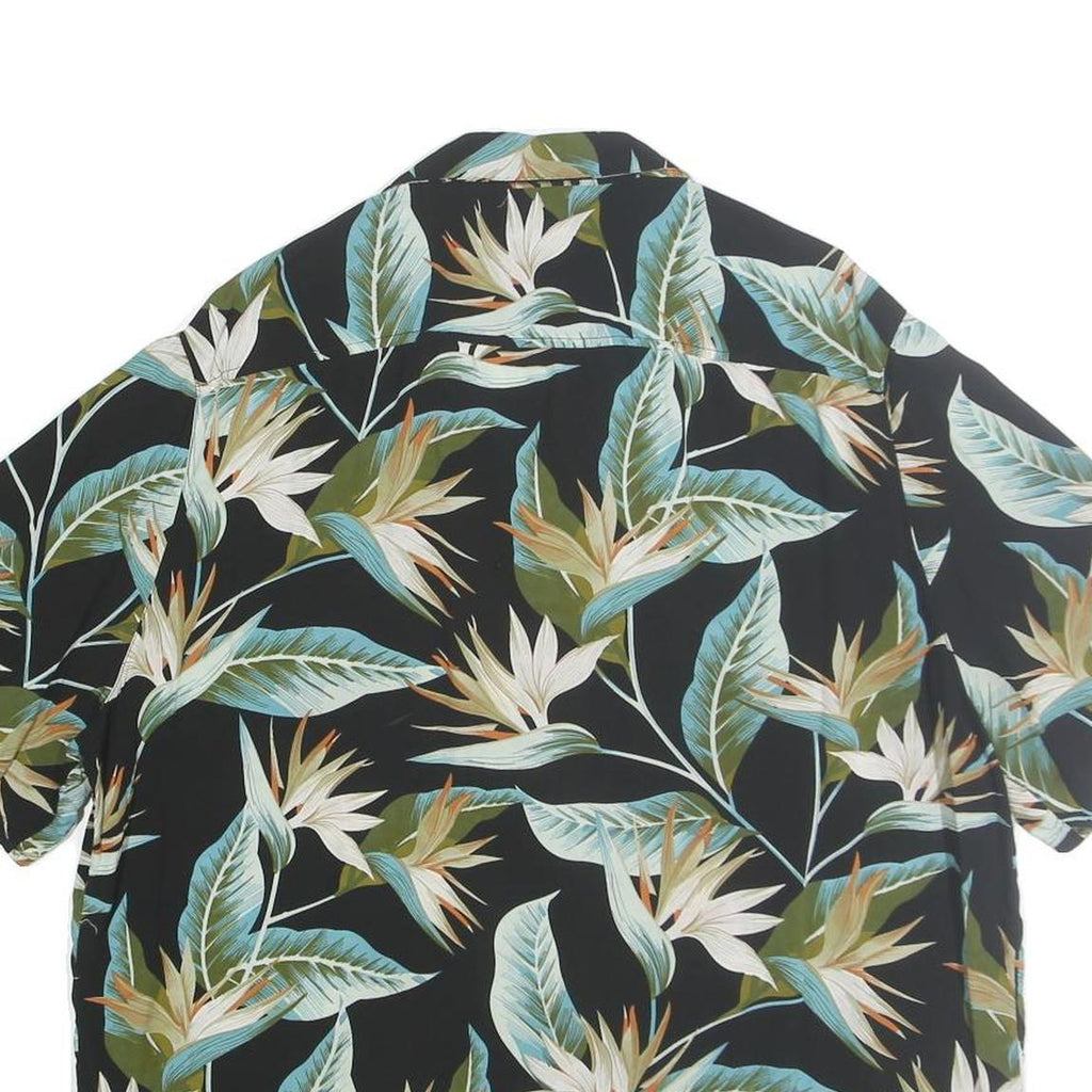 URBAN CLASSICS Mens Black & Multi Floral Shirt 2XL Summer Pattern Cotton Casual