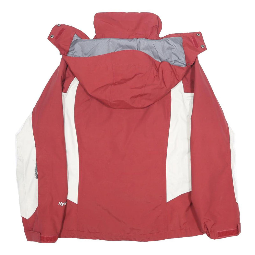 THE NORTH FACE Womens Red & White Outdoor Jacket M Nylon Waterproof Zip