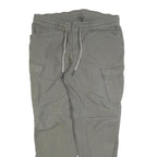 FORCLAZ Mens Grey Cotton Blend Regular Cargo Trousers W38 L30 Utility Casual
