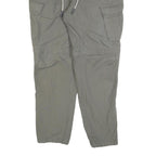 FORCLAZ Mens Grey Cotton Blend Regular Cargo Trousers W38 L30 Utility Casual