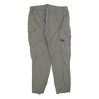 FORCLAZ Mens Grey Cotton Blend Regular Cargo Trousers W38 L30 Utility Casual