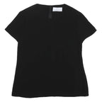 BOSS HUGO BOSS Womens Black Basic Top Short Sleeve Round Neck M Elegant Comfort