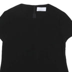 BOSS HUGO BOSS Womens Black Basic Top Short Sleeve Round Neck M Elegant Comfort