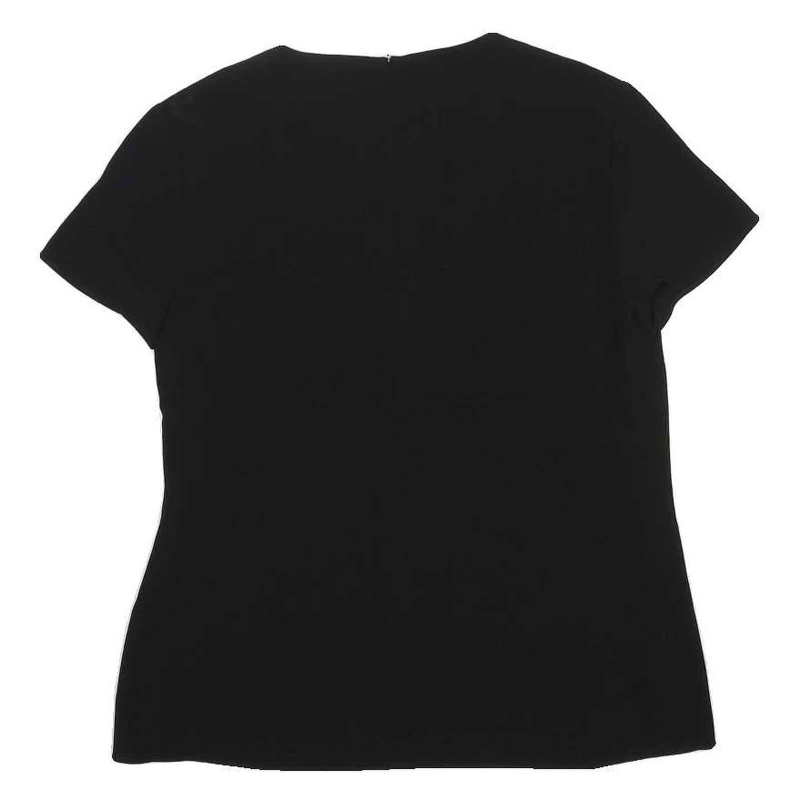 BOSS HUGO BOSS Womens Black Basic Top Short Sleeve Round Neck M Elegant Comfort