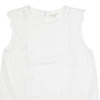 PHASE EIGHT Womens Vest White Sleeveless UK 12