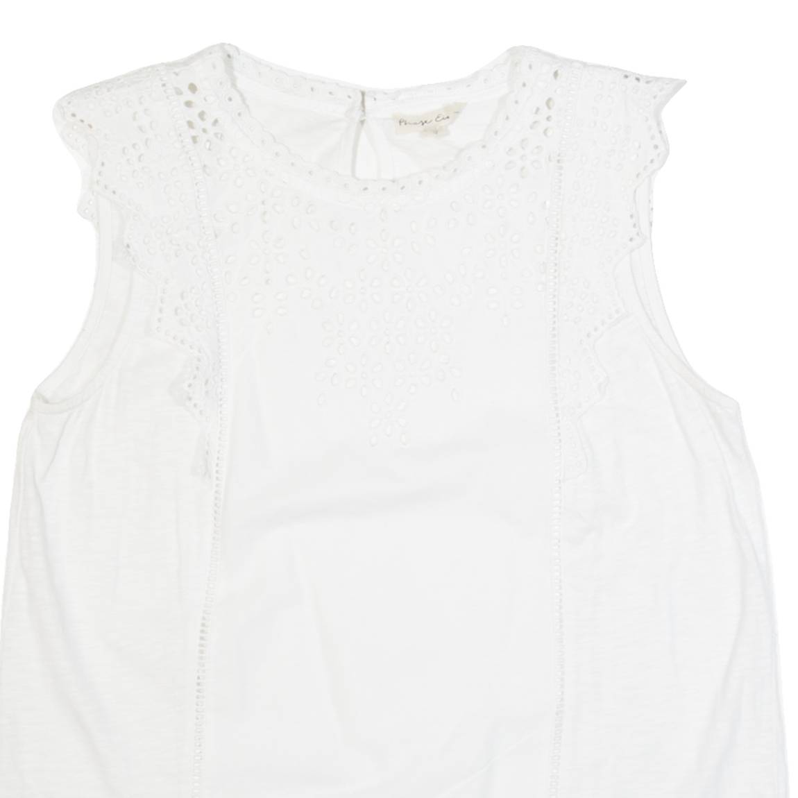 PHASE EIGHT Womens Vest White Sleeveless UK 12