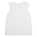 PHASE EIGHT Womens Vest White Sleeveless UK 12