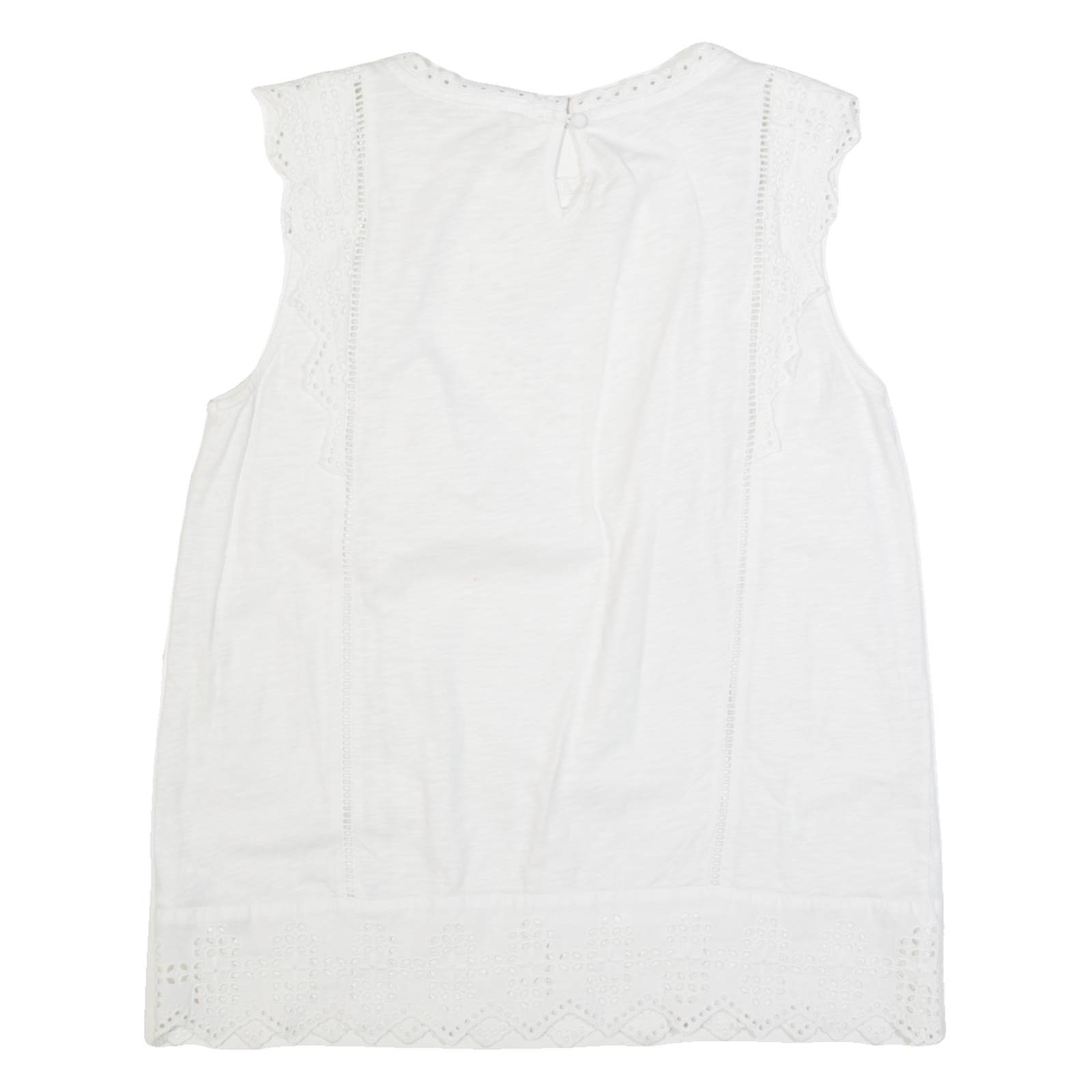 PHASE EIGHT Womens Vest White Sleeveless UK 12
