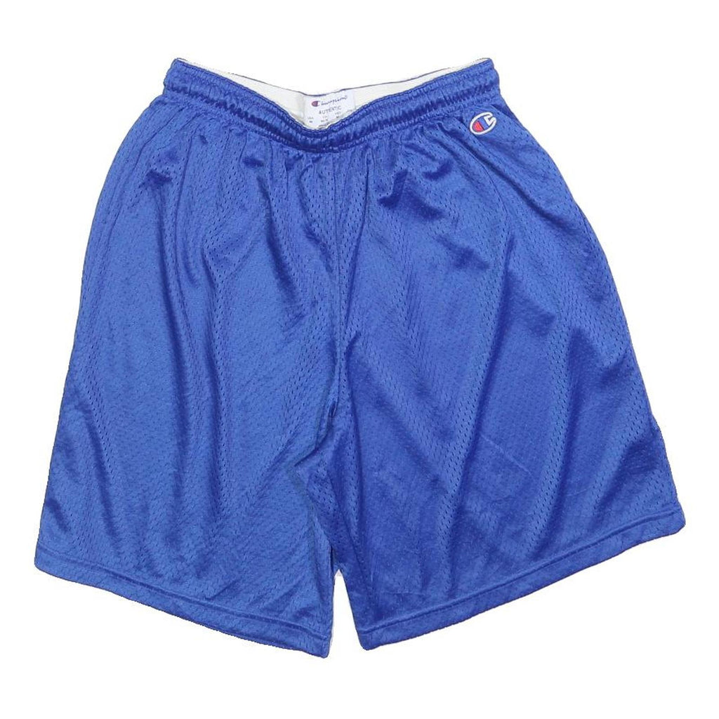CHAMPION Mens Blue Sports Shorts M W28 Polyester Mesh Comfortable Lightweight