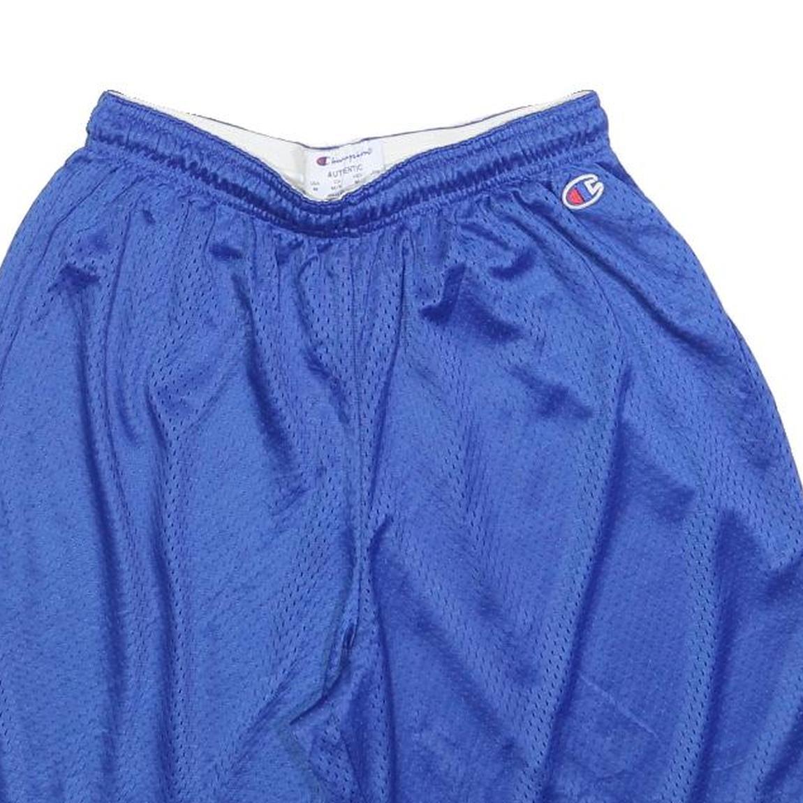 CHAMPION Mens Blue Sports Shorts M W28 Polyester Mesh Comfortable Lightweight
