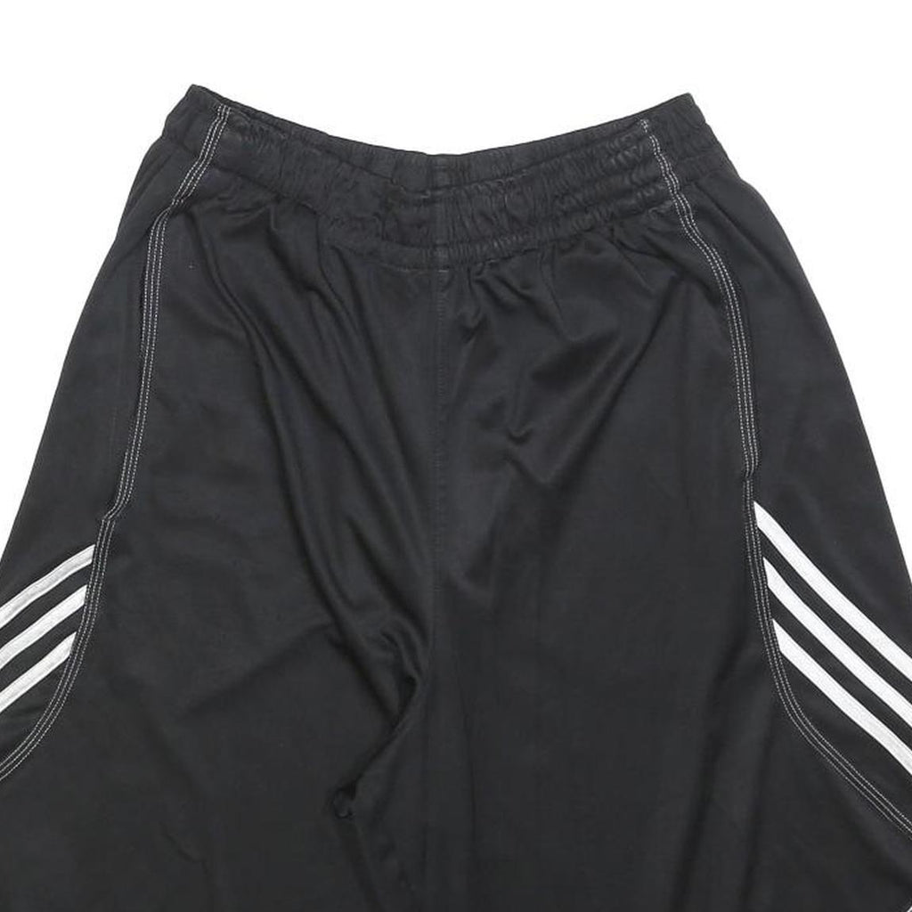 ADIDAS Mens Black Sports Casual Polyester Shorts M W28 Elastic Waistband