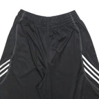 ADIDAS Mens Black Sports Casual Polyester Shorts M W28 Elastic Waistband