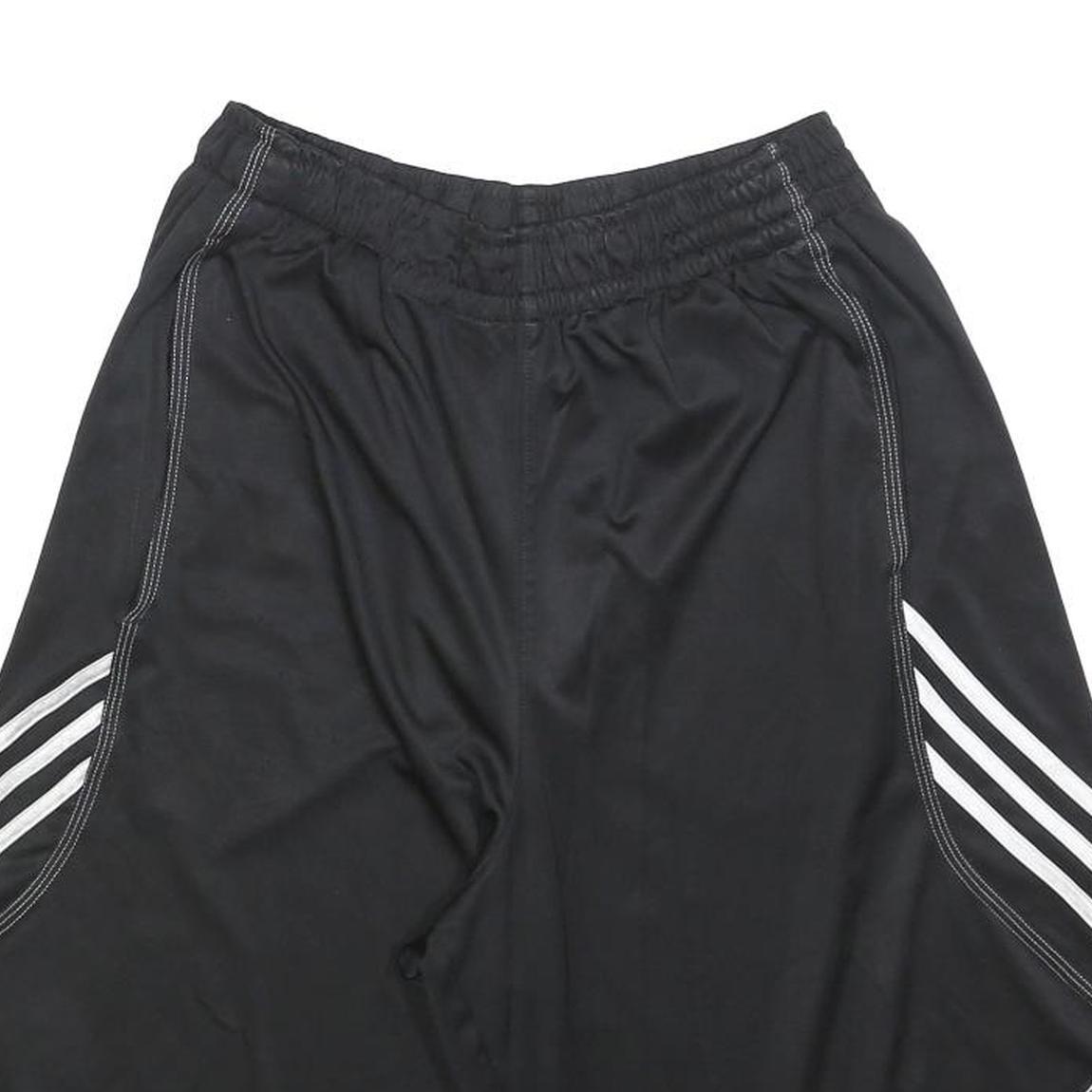 ADIDAS Mens Black Sports Casual Polyester Shorts M W28 Elastic Waistband