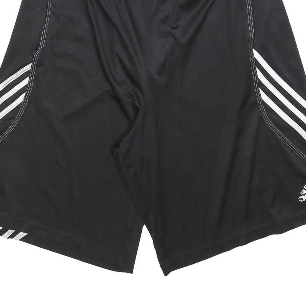 ADIDAS Mens Black Sports Casual Polyester Shorts M W28 Elastic Waistband