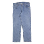 WRANGLER Mens Regular Fit Blue Denim Jeans Cotton Blend Zip W34 L30 Classic