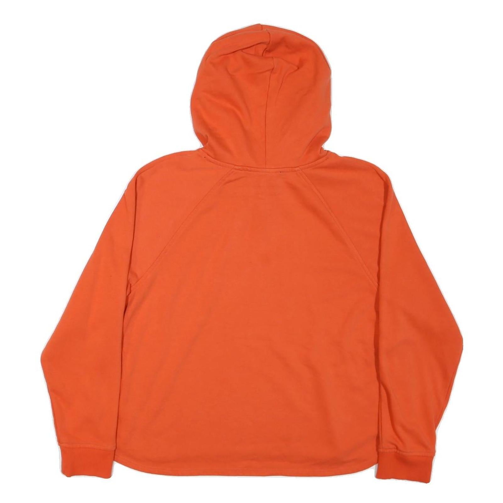 TOMMY HILFIGER Mens Orange Hoodie L Cotton Blend Pullover Hooded Sweatshirt