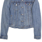 LEVI'S Womens Blue Denim Jacket M Cotton Blend Classic Button Closure
