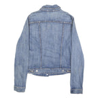LEVI'S Womens Blue Denim Jacket M Cotton Blend Classic Button Closure