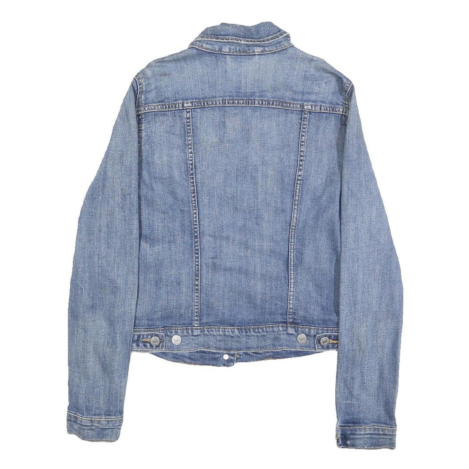 LEVI'S Womens Blue Denim Jacket M Cotton Blend Classic Button Closure