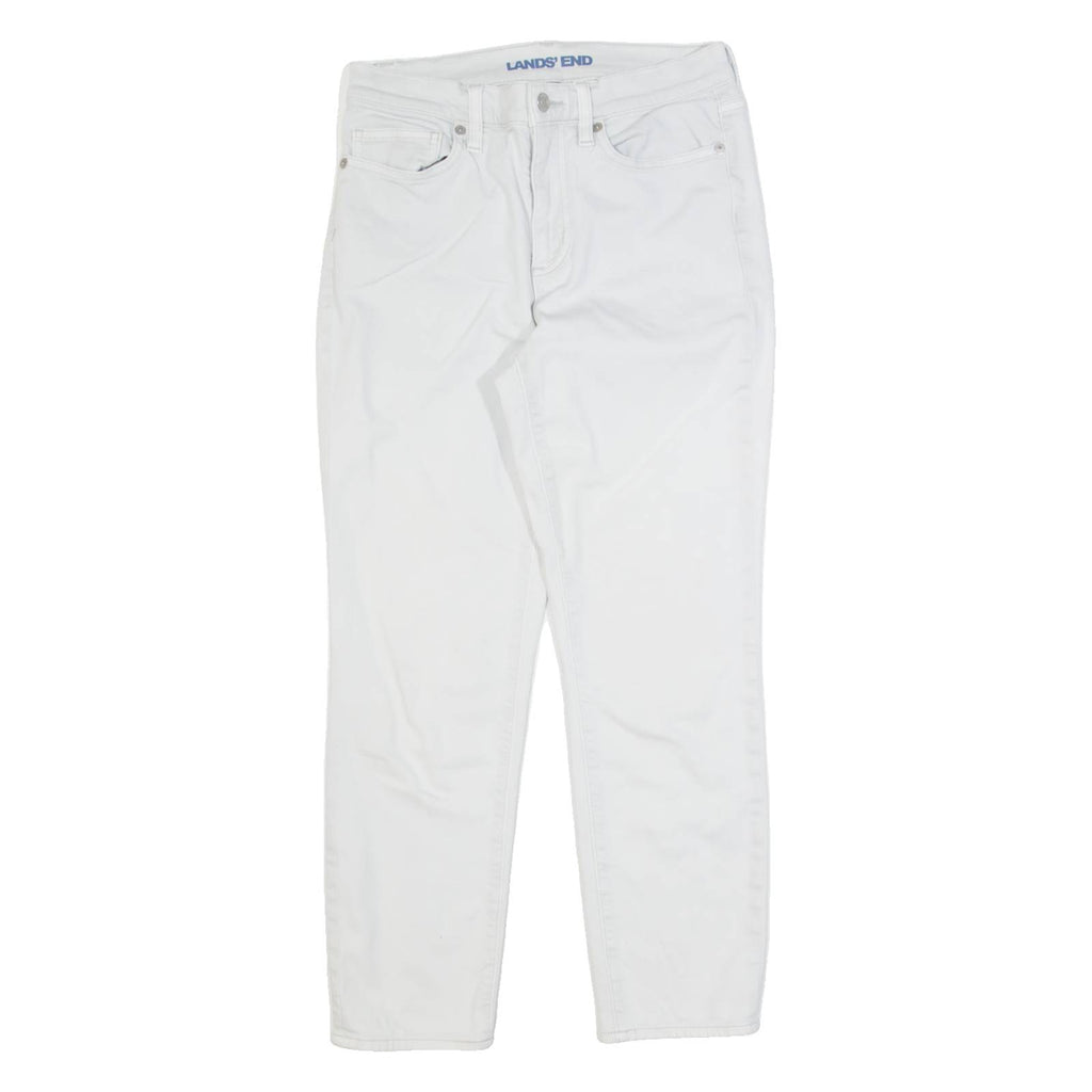 LANDS END Womens Jeans White Regular Skinny W28 L26
