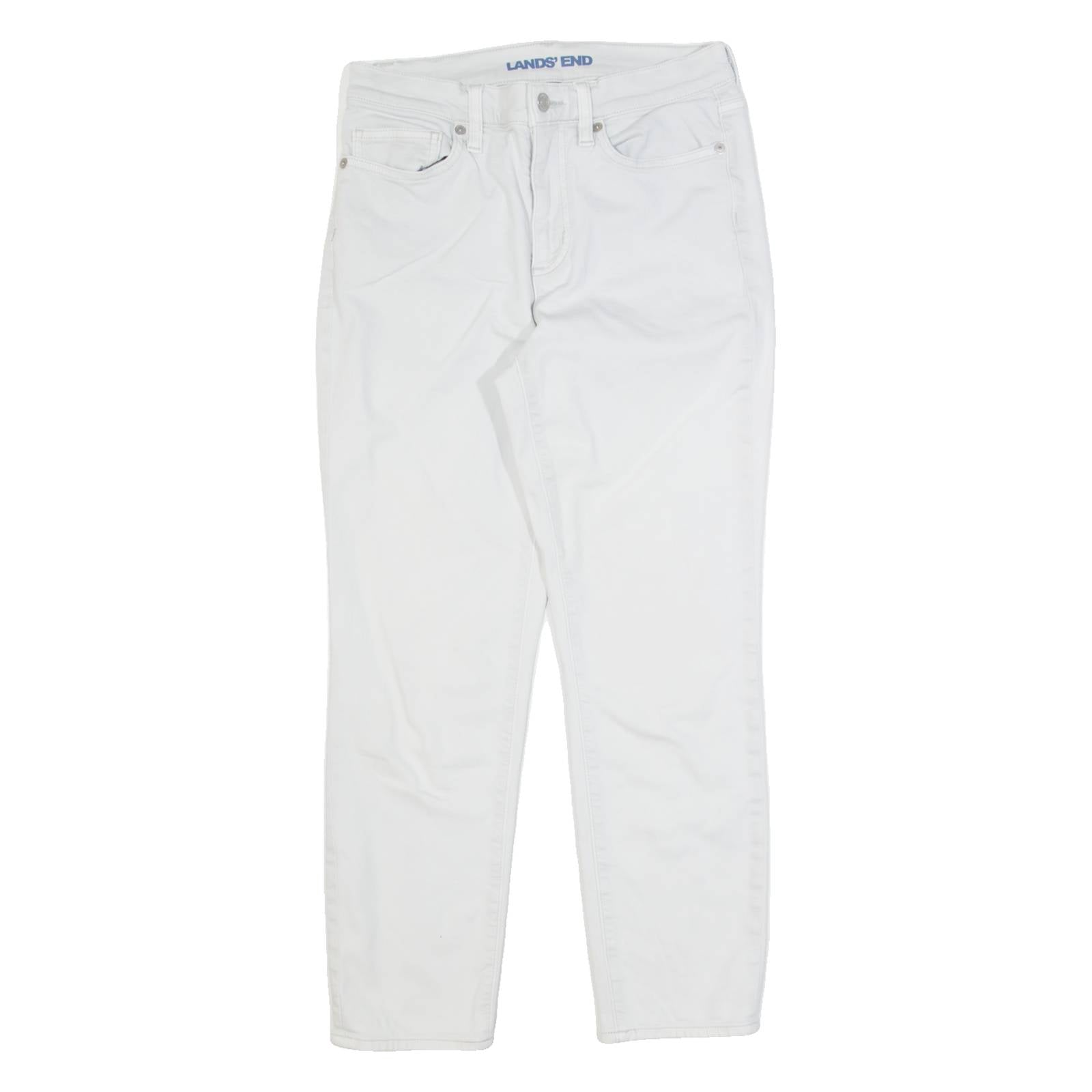 LANDS END Womens Jeans White Regular Skinny W28 L26