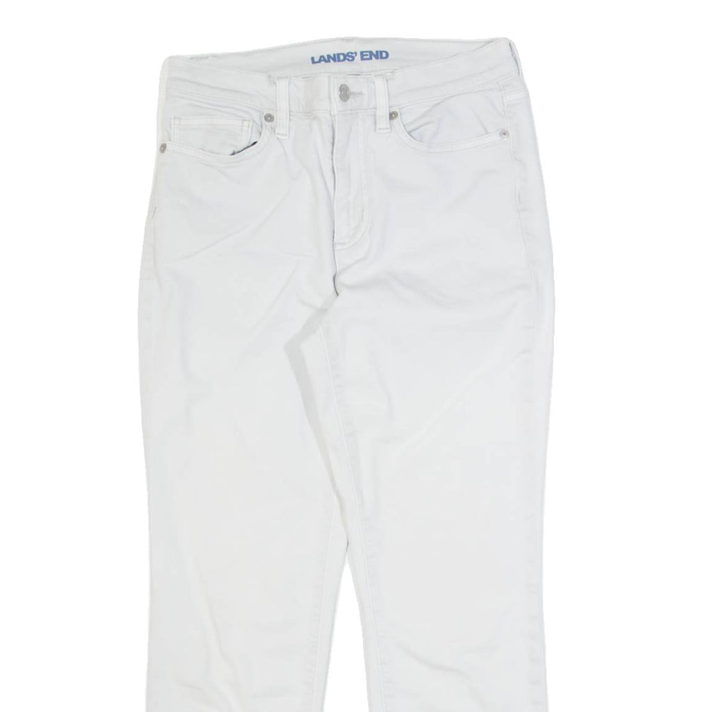LANDS END Womens Jeans White Regular Skinny W28 L26