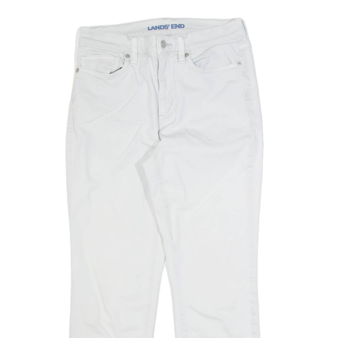 LANDS END Womens Jeans White Regular Skinny W28 L26