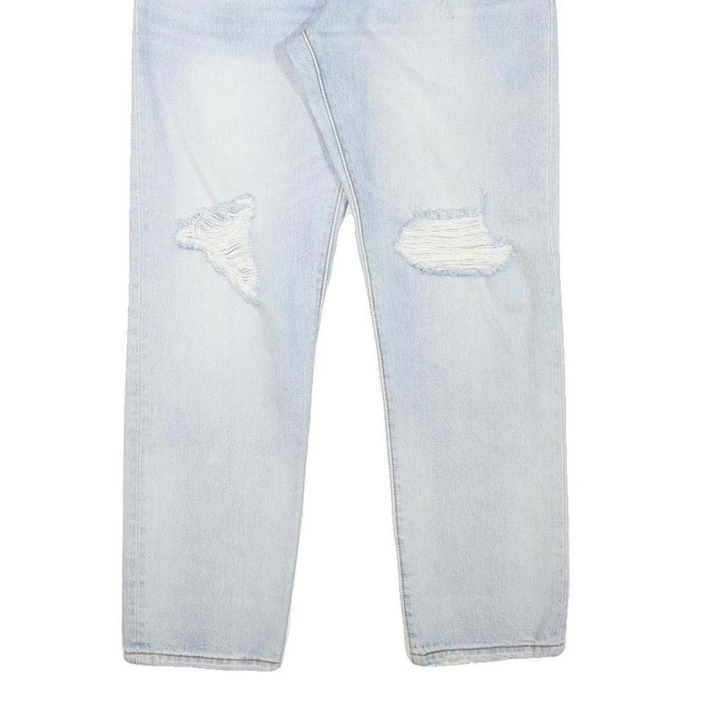 LEVI'S 501CT Mens Jeans Blue Slim Straight Denim Light W32 L27 Button Closure