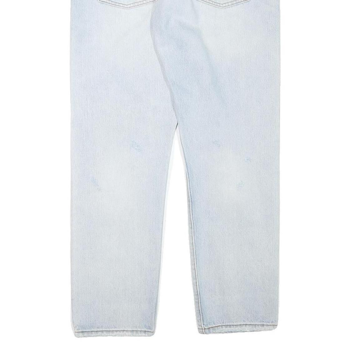 LEVI'S 501CT Mens Jeans Blue Slim Straight Denim Light W32 L27 Button Closure