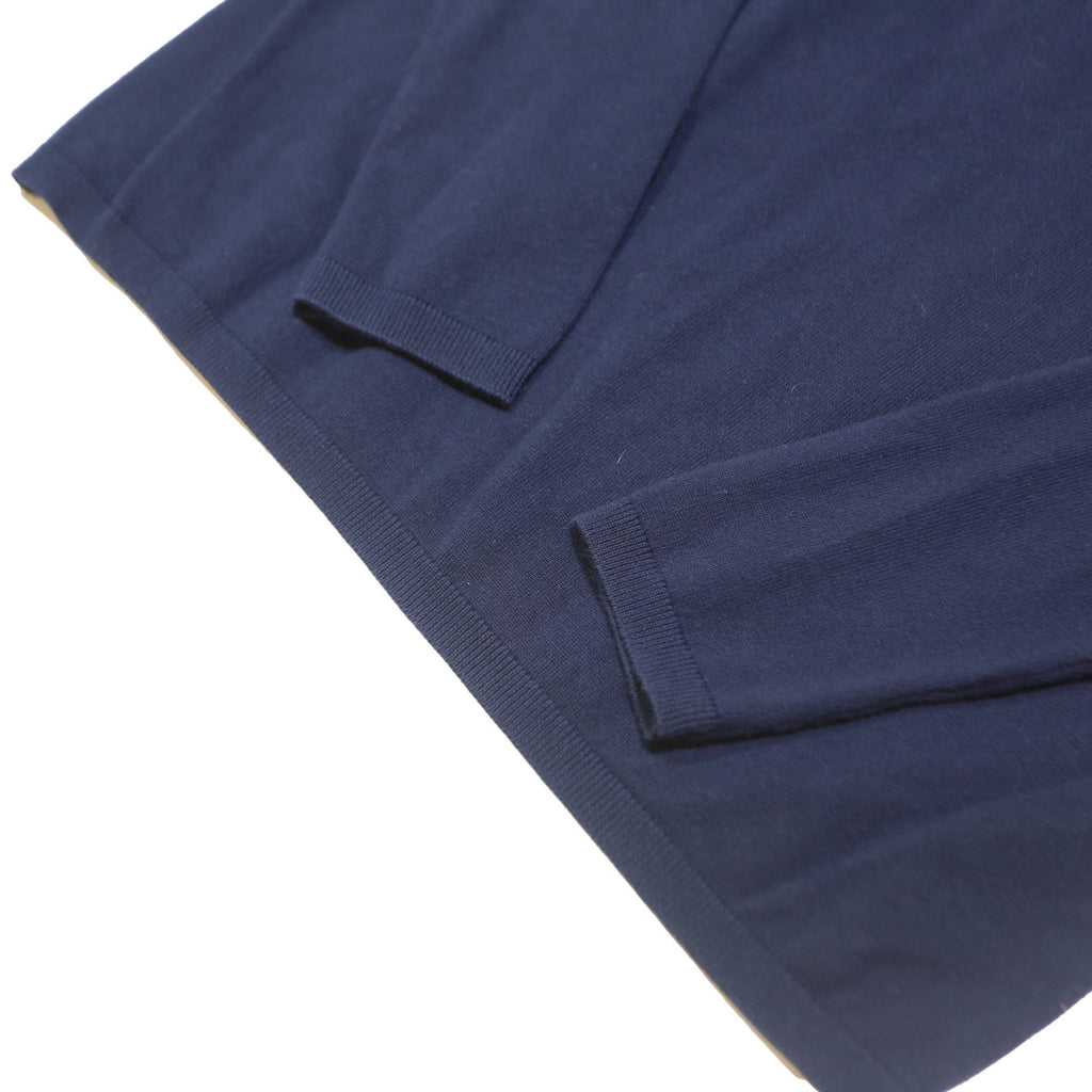 TOMMY HILFIGER Womens Navy Plain Cotton Blend Jumper Crew Neck Basic Knit S